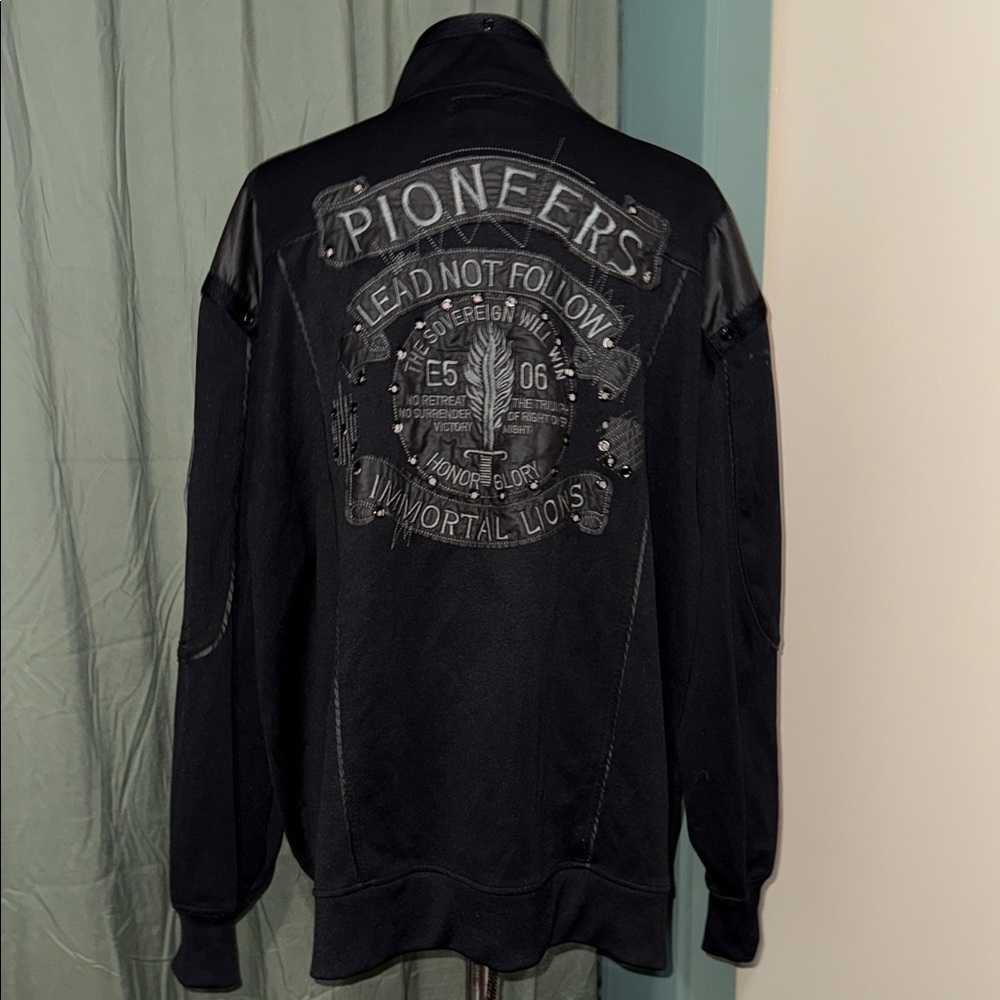 Parish Nation Men's Black Motorcycle Jacket - Picture 2 of 6